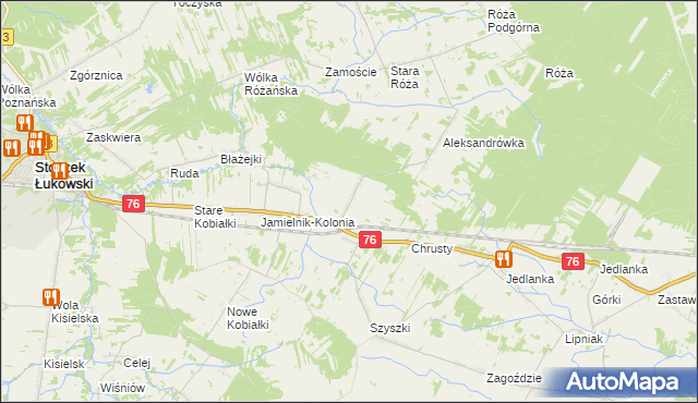 mapa Stary Jamielnik, Stary Jamielnik na mapie Targeo