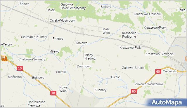 mapa Stary Niedróż, Stary Niedróż na mapie Targeo
