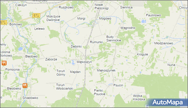 mapa Studzianki gmina Nasielsk, Studzianki gmina Nasielsk na mapie Targeo