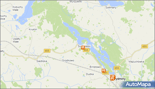 mapa Sucholaski, Sucholaski na mapie Targeo