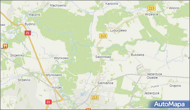 mapa Swochowo gmina Słupsk, Swochowo gmina Słupsk na mapie Targeo