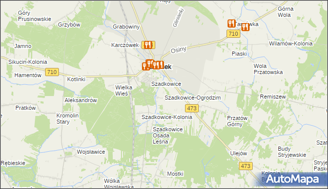 mapa Szadkowice-Ogrodzim, Szadkowice-Ogrodzim na mapie Targeo