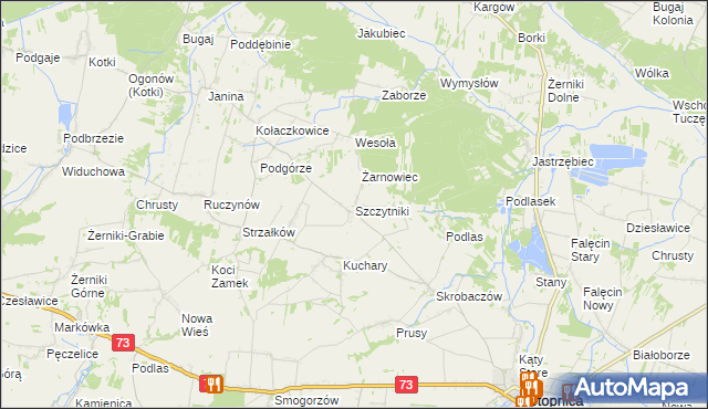 mapa Szczytniki gmina Stopnica, Szczytniki gmina Stopnica na mapie Targeo