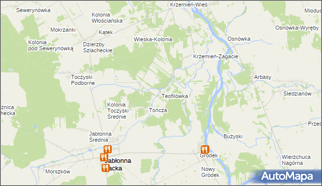 mapa Teofilówka, Teofilówka na mapie Targeo