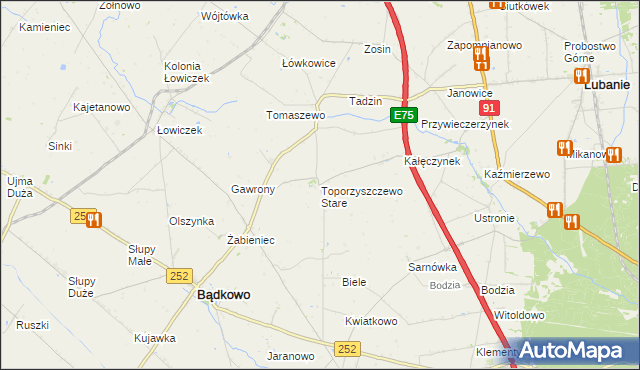 mapa Toporzyszczewo Stare, Toporzyszczewo Stare na mapie Targeo