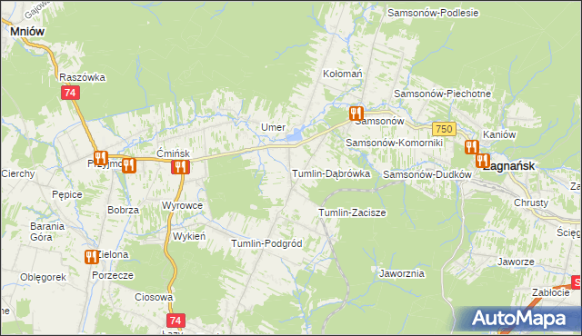 mapa Tumlin-Dąbrówka, Tumlin-Dąbrówka na mapie Targeo
