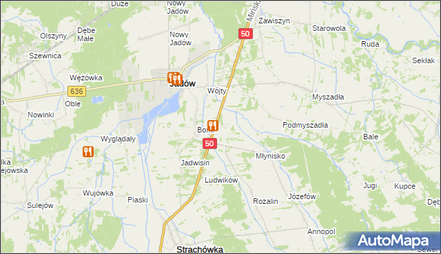 mapa Warmiaki, Warmiaki na mapie Targeo
