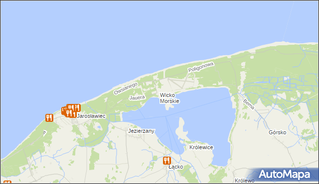 mapa Wicko Morskie, Wicko Morskie na mapie Targeo