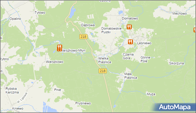 mapa Wielka Piaśnica, Wielka Piaśnica na mapie Targeo