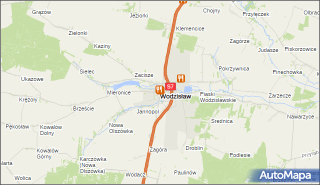 mapa Wodzisław, Wodzisław na mapie Targeo