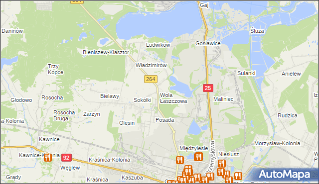 mapa Wola Łaszczowa, Wola Łaszczowa na mapie Targeo