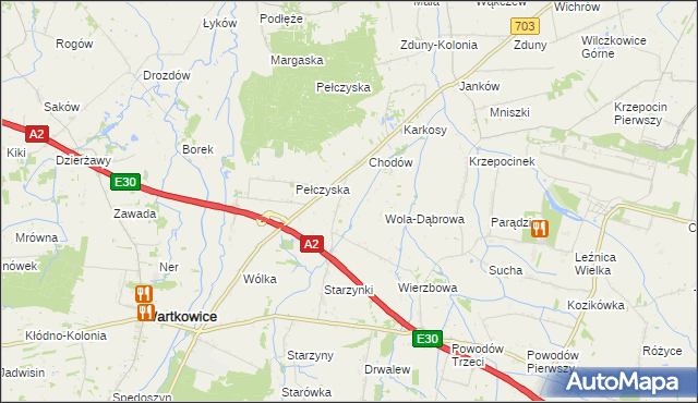 mapa Wola Niedźwiedzia, Wola Niedźwiedzia na mapie Targeo