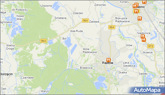 mapa Wola Radłowska, Wola Radłowska na mapie Targeo
