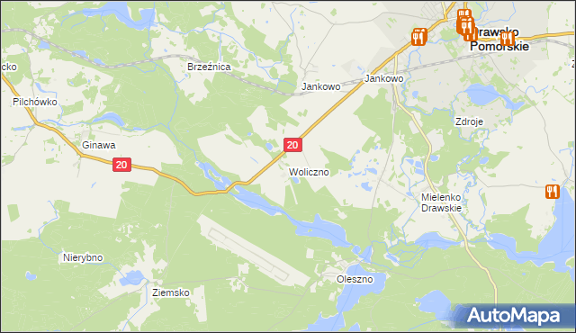 mapa Woliczno, Woliczno na mapie Targeo