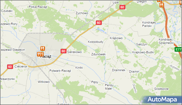 mapa Zdunówek, Zdunówek na mapie Targeo