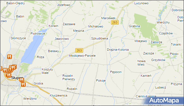mapa Żelazków gmina Słupca, Żelazków gmina Słupca na mapie Targeo