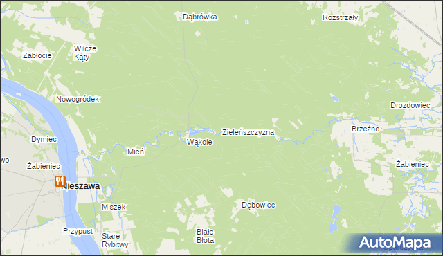 mapa Zieleńszczyzna, Zieleńszczyzna na mapie Targeo