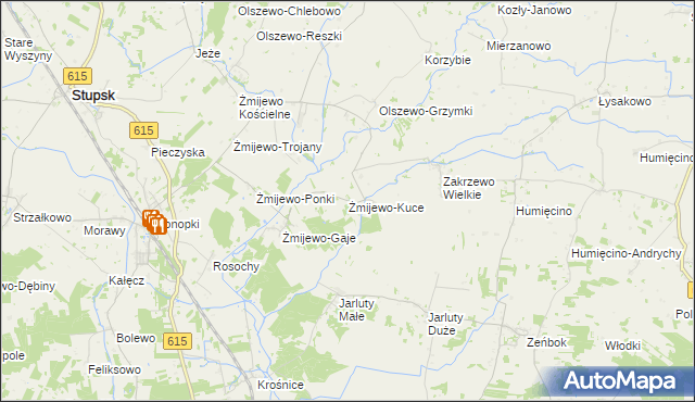 mapa Żmijewo-Kuce, Żmijewo-Kuce na mapie Targeo