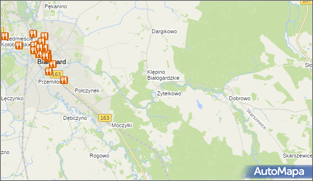 mapa Żytelkowo, Żytelkowo na mapie Targeo