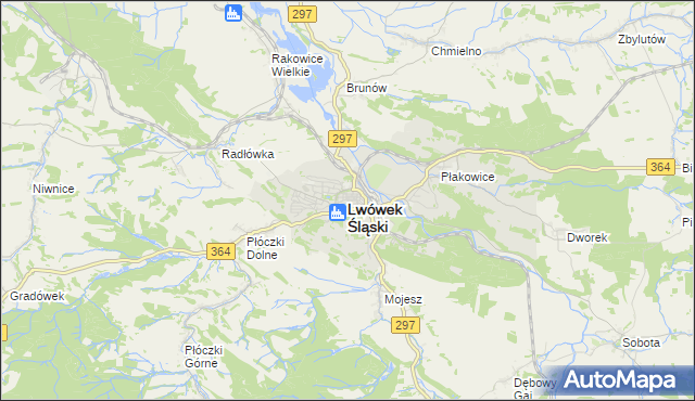 mapa Lwówek Śląski, Lwówek Śląski na mapie Targeo