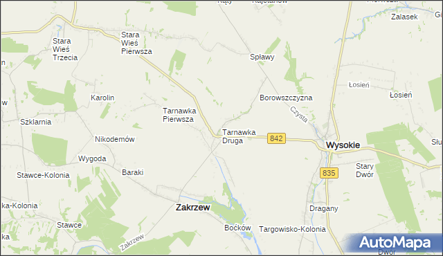 mapa Tarnawka Druga, Tarnawka Druga na mapie Targeo