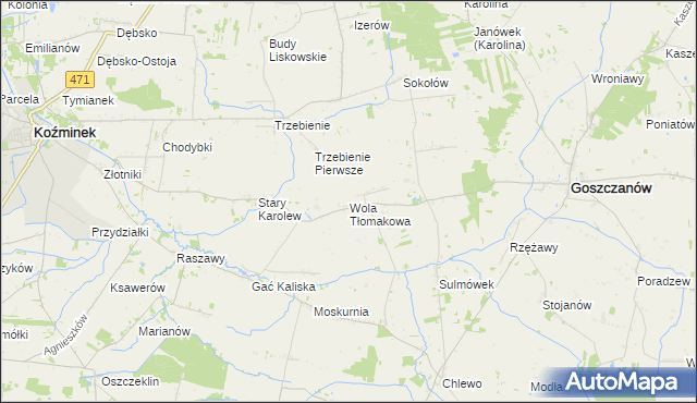 mapa Wola Tłomakowa, Wola Tłomakowa na mapie Targeo