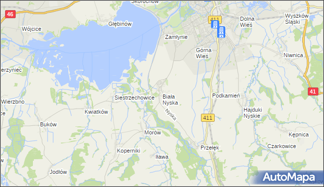 mapa Biała Nyska, Biała Nyska na mapie Targeo