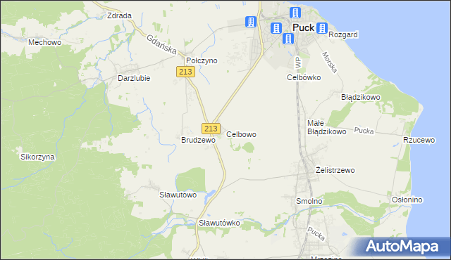mapa Celbowo, Celbowo na mapie Targeo