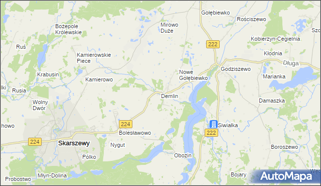 mapa Demlin, Demlin na mapie Targeo