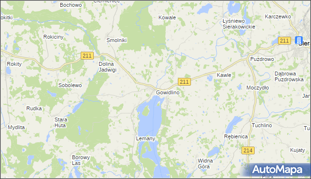 mapa Gowidlino, Gowidlino na mapie Targeo