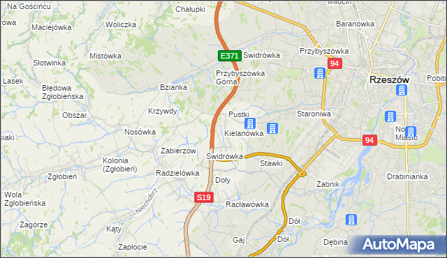 mapa Kielanówka, Kielanówka na mapie Targeo