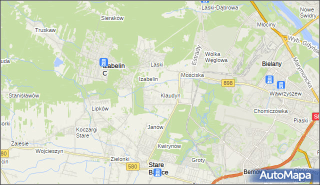 mapa Klaudyn, Klaudyn na mapie Targeo