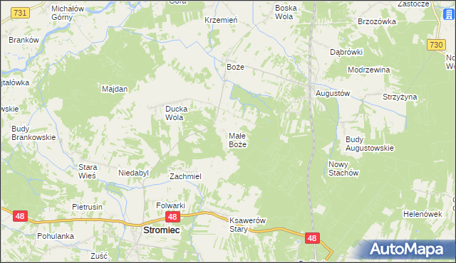mapa Małe Boże, Małe Boże na mapie Targeo