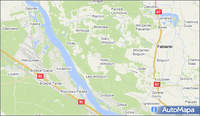 mapa Nowy Witoszyn, Nowy Witoszyn na mapie Targeo