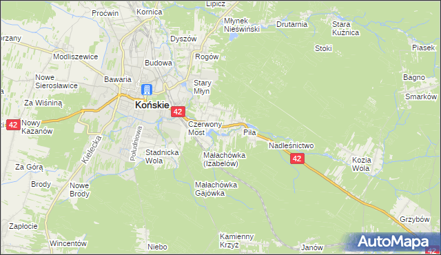 mapa Szabelnia, Szabelnia na mapie Targeo
