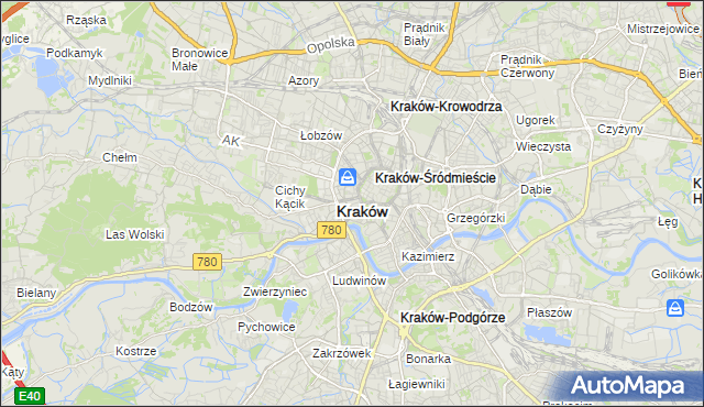 mapa Nowy Świat gmina Kraków, Nowy Świat gmina Kraków na mapie Targeo