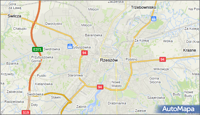 mapa Rzeszów, Rzeszów na mapie Targeo