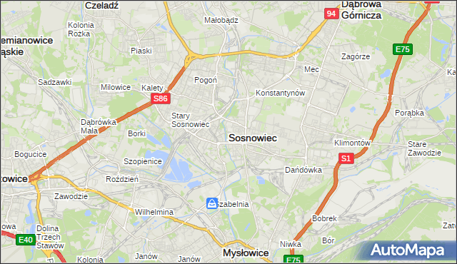sosnowiec mapa samochodowa Giełda Samochodowa w Sosnowcu :: Motoryzacja na mapie Targeo