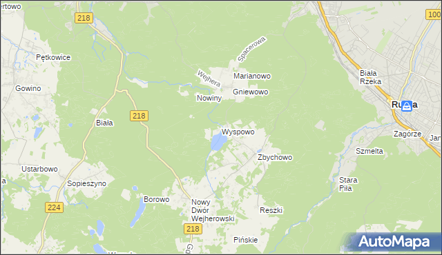 mapa Wyspowo, Wyspowo na mapie Targeo