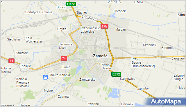 mapa zamościa samochodowa Giełda Samochodowa w Zamościu :: Motoryzacja na mapie Targeo