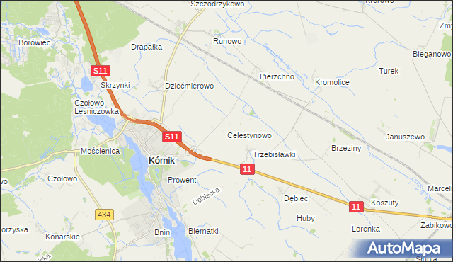 mapa Celestynowo, Celestynowo na mapie Targeo