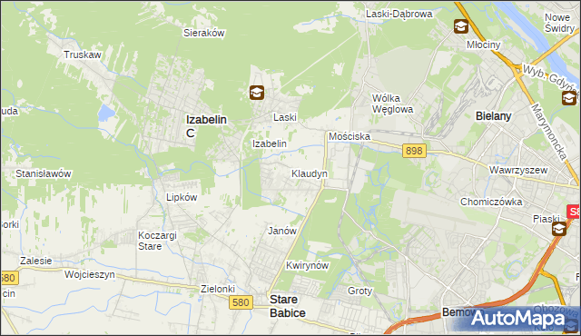 mapa Klaudyn, Klaudyn na mapie Targeo