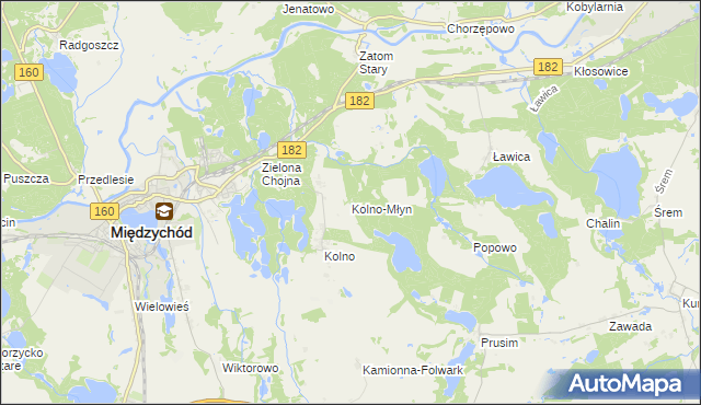 mapa Kolno-Młyn, Kolno-Młyn na mapie Targeo