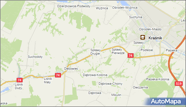 mapa Kowalin, Kowalin na mapie Targeo