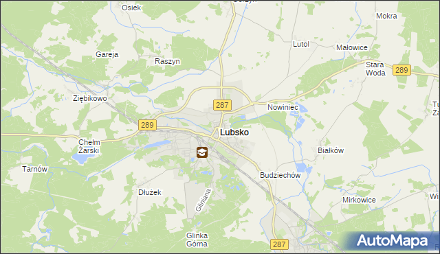 mapa Lubsko, Lubsko na mapie Targeo