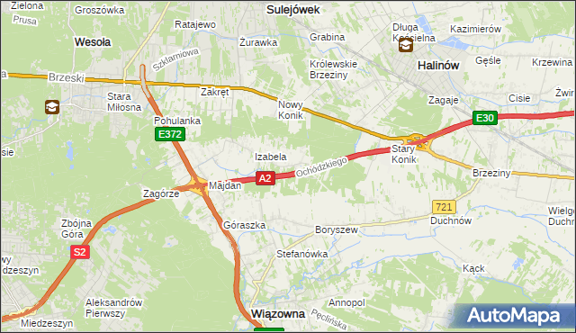 mapa Michałówek gmina Wiązowna, Michałówek gmina Wiązowna na mapie Targeo