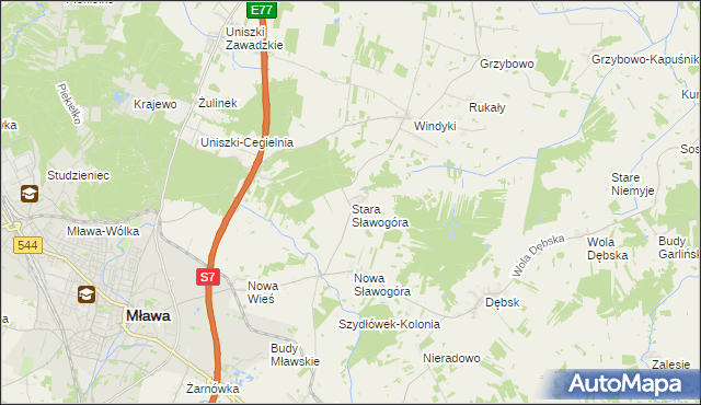 mapa Stara Sławogóra, Stara Sławogóra na mapie Targeo