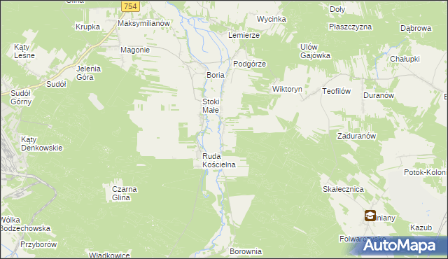 mapa Stoki Duże, Stoki Duże na mapie Targeo