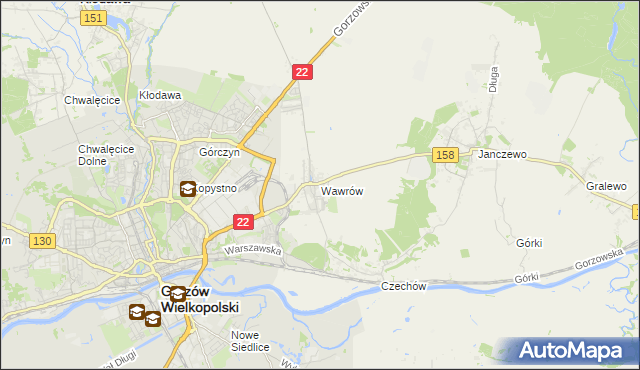mapa Wawrów, Wawrów na mapie Targeo