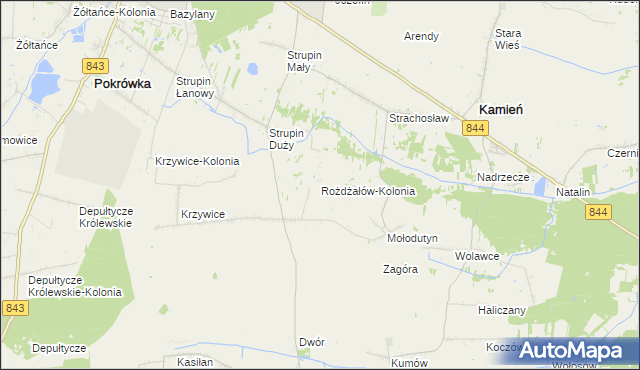 mapa Rożdżałów-Kolonia, Rożdżałów-Kolonia na mapie Targeo